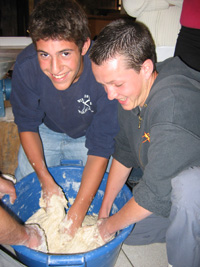 Mixing bread dough